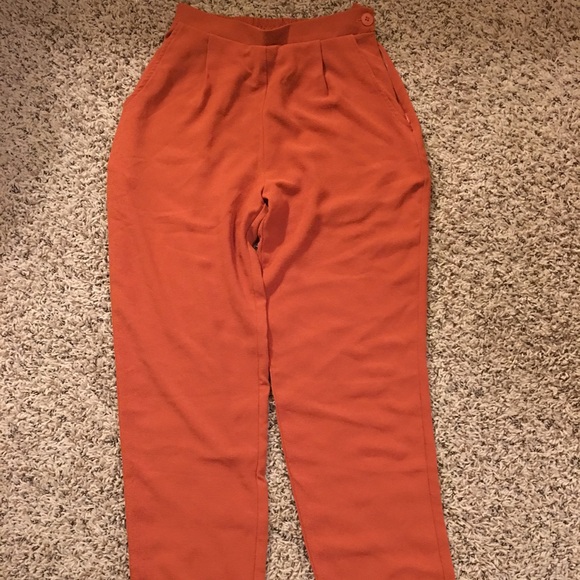 American Apparel Orange Crepe Trousers - Picture 1 of 2